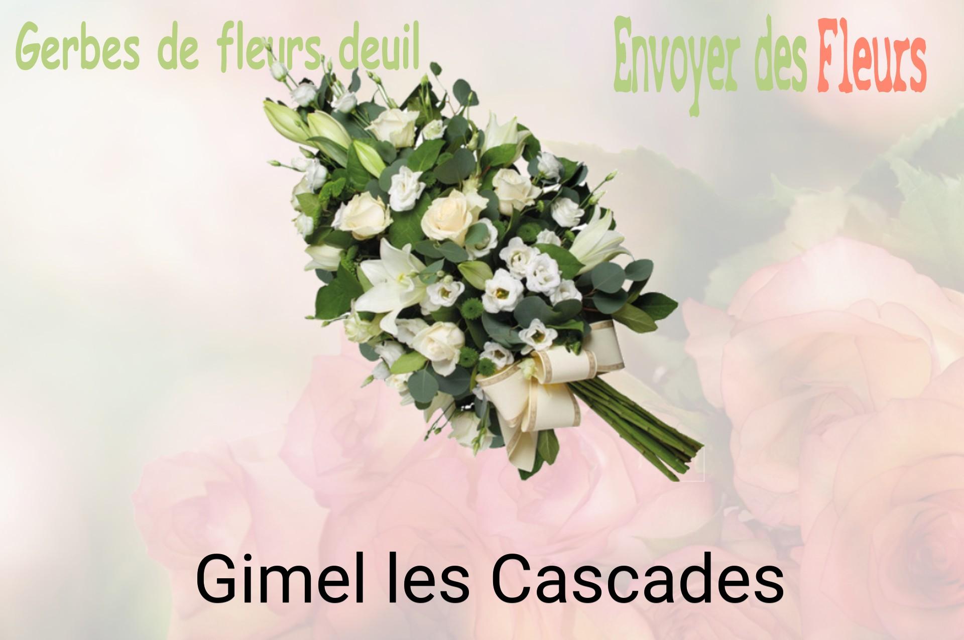 Gerbe de fleurs de deuil livrée à Gimel-les-Cascades
